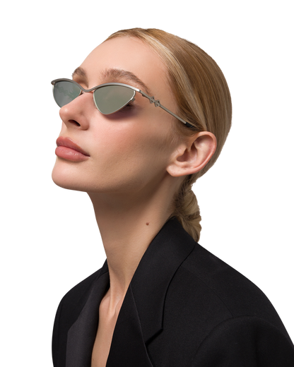 Zoe - Matte Silver Sunglasses