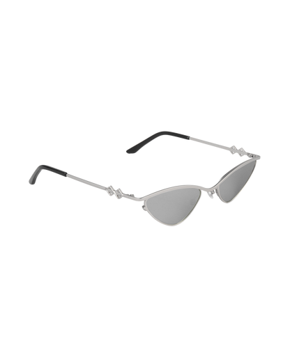 Zoe - Matte Silver Sunglasses